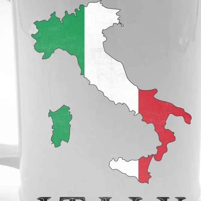 Map Of Italy Front & Back Beer Stein