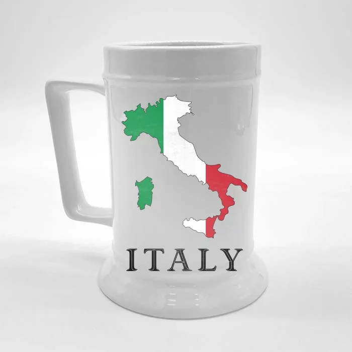 Map Of Italy Front & Back Beer Stein