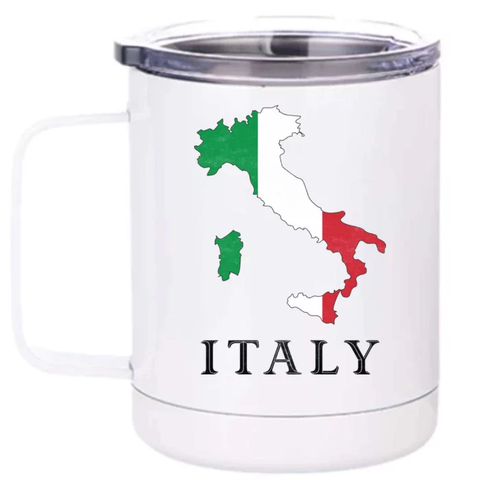 Map Of Italy Front & Back 12oz Stainless Steel Tumbler Cup