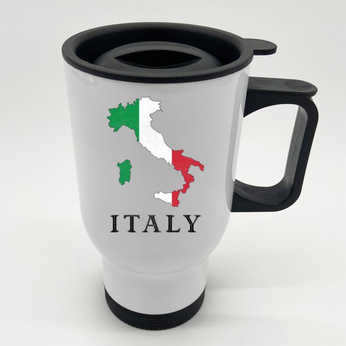 Map Of Italy Front & Back Stainless Steel Travel Mug