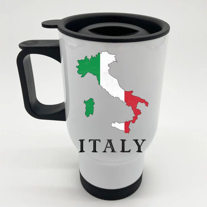 Map Of Italy Front & Back Stainless Steel Travel Mug