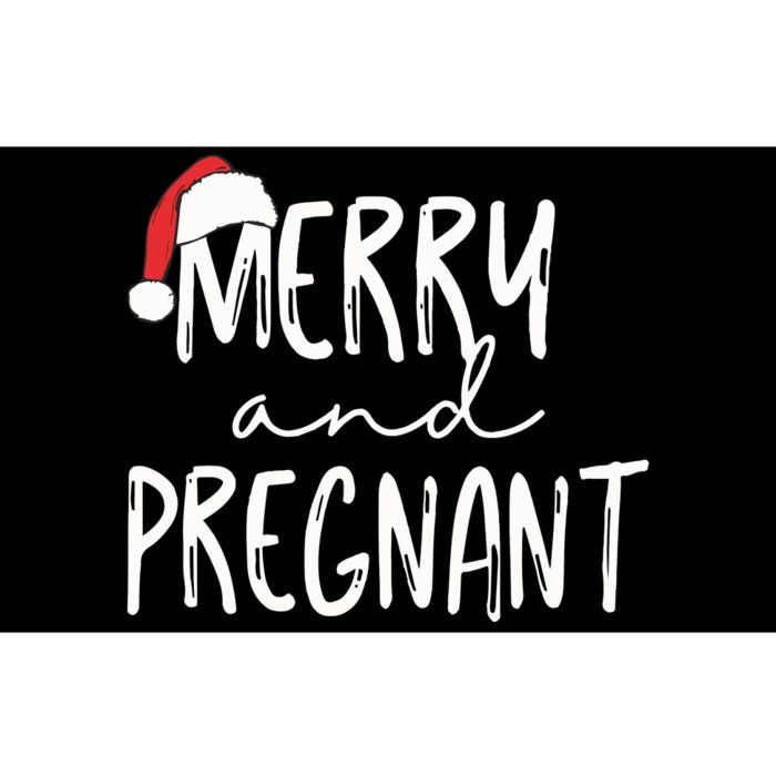 Merry And Pregnant Pregnancy Announcement Christmas Bumper Sticker