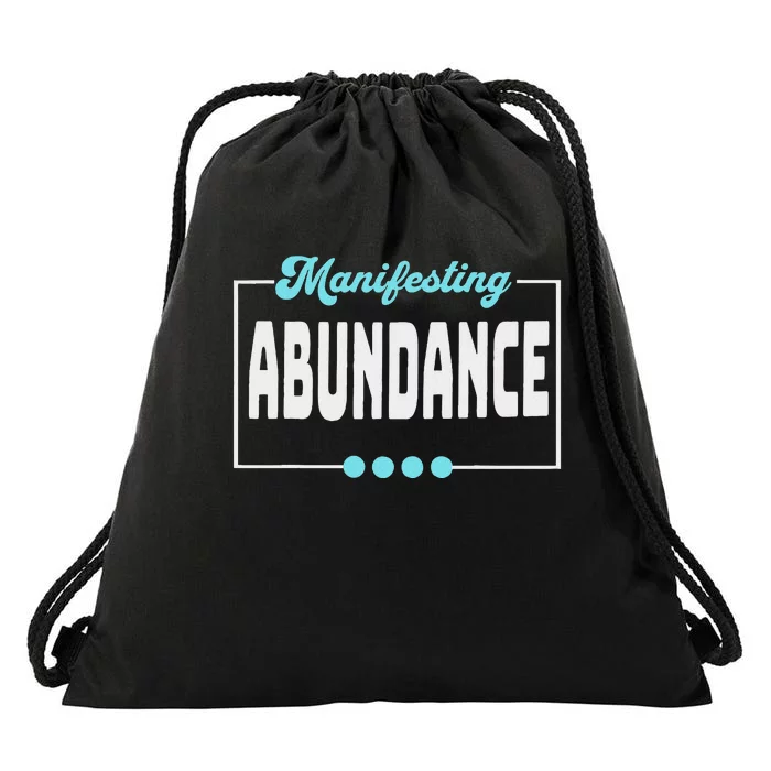 Manifesting Abundance Positive Affirmation Drawstring Bag