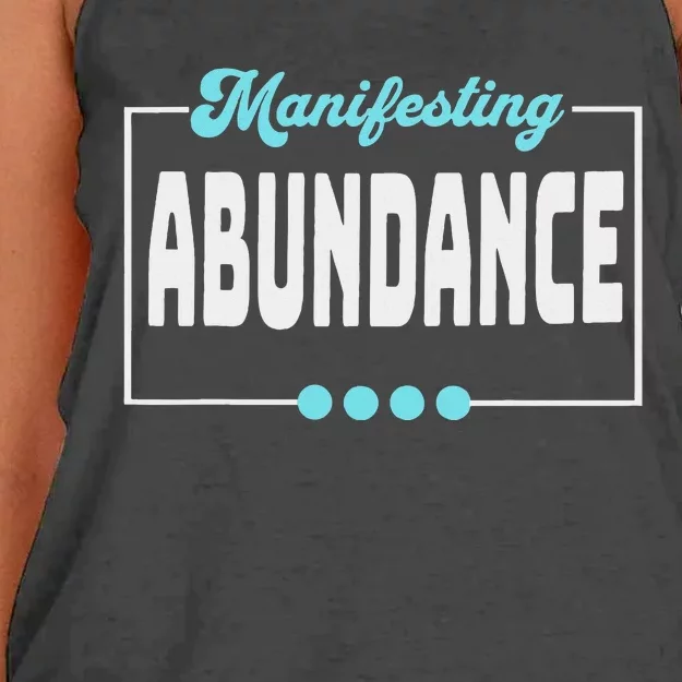 Manifesting Abundance Positive Affirmation Women's Knotted Racerback Tank