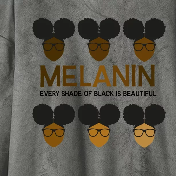 Melanin Afro Puffs Meaningful Gift Every Shade Of Black Is Beautiful Cute Gift Hooded Wearable Blanket