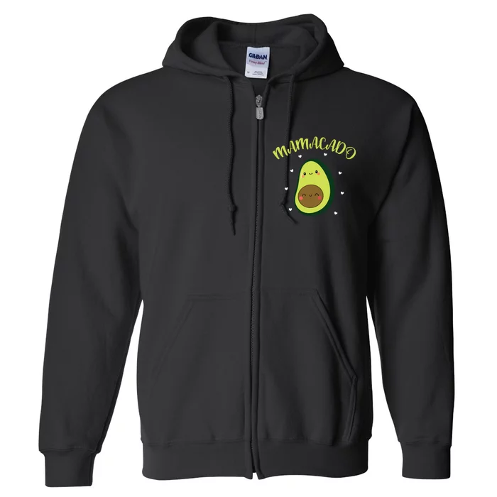 Mamacado Avocado Pregnant Mom Pregnancy Avo Full Zip Hoodie