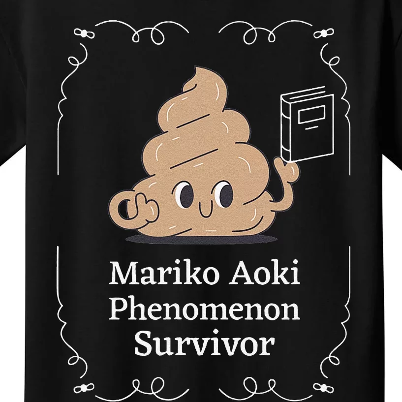 Mariko Aoki Phenomenon Survivor Funny Book Bookstore Kids T-Shirt