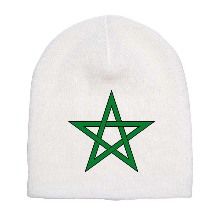 Moorish American Proud Moors Moorish Moroccan Flag Amexem Short Acrylic Beanie