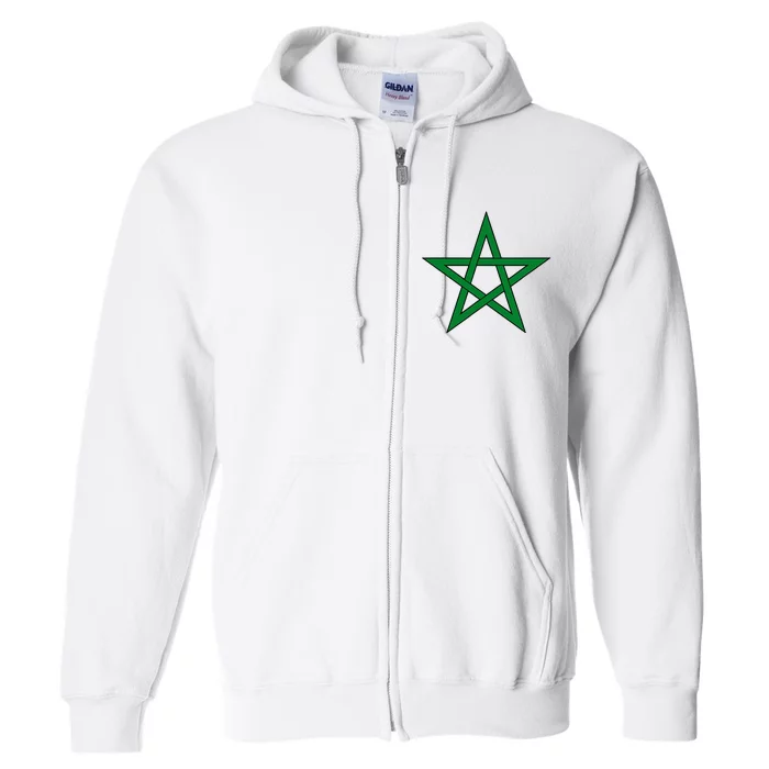 Moorish American Proud Moors Moorish Moroccan Flag Amexem Full Zip Hoodie