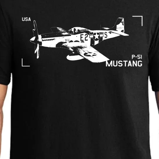 Military Aircraft P51 Mustang Pajama Set