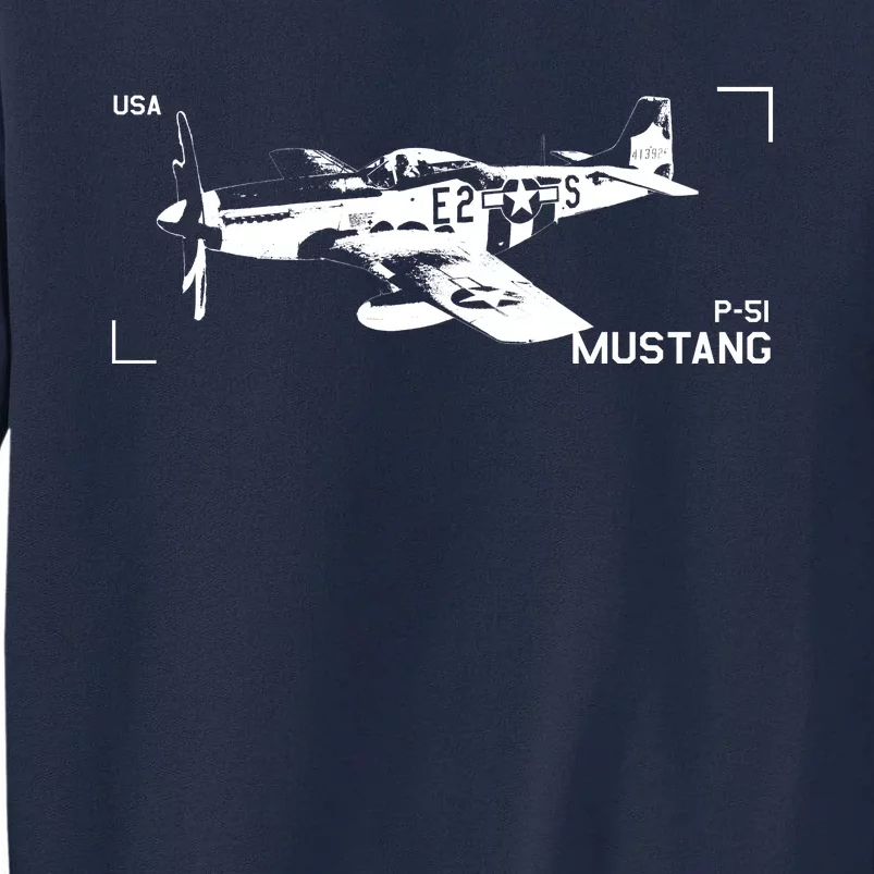 Military Aircraft P51 Mustang Tall Sweatshirt