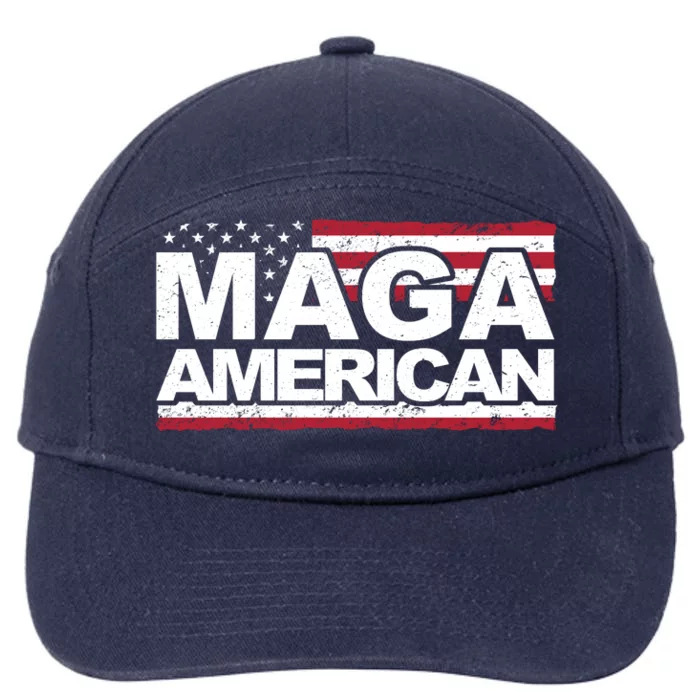 Maga American Pro Trump Flag 7-Panel Snapback Hat