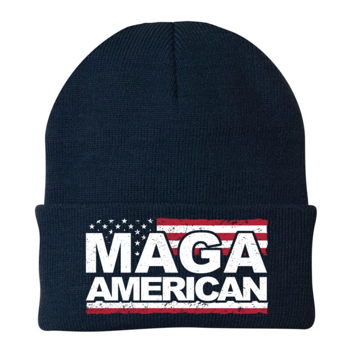 Maga American Pro Trump Flag Knit Cap Winter Beanie