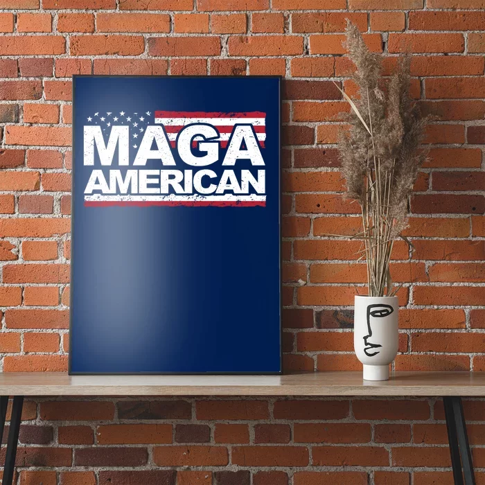 Maga American Pro Trump Flag Poster