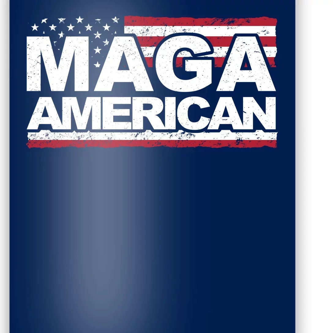 Maga American Pro Trump Flag Poster