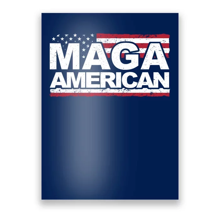 Maga American Pro Trump Flag Poster