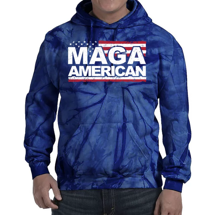 Maga American Pro Trump Flag Tie Dye Hoodie