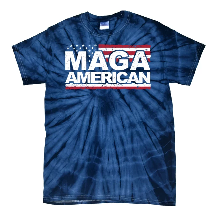 Maga American Pro Trump Flag Tie-Dye T-Shirt