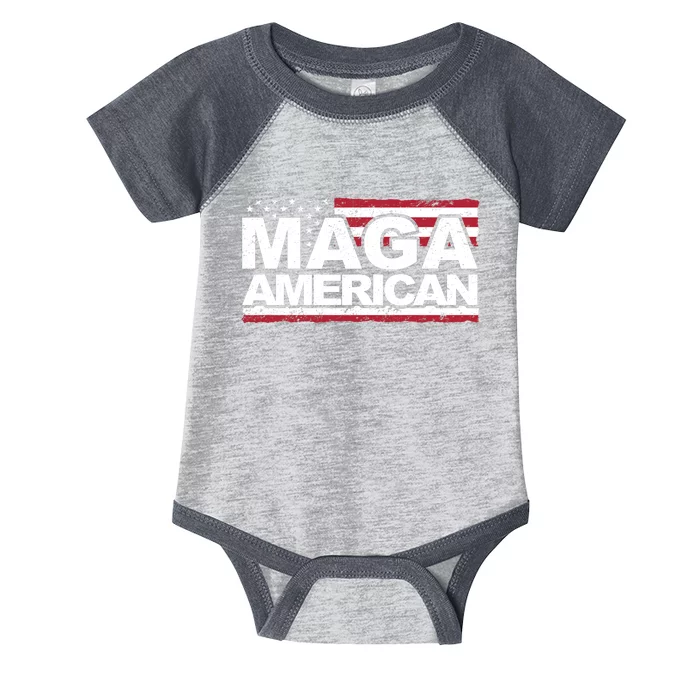 Maga American Pro Trump Flag Infant Baby Jersey Bodysuit