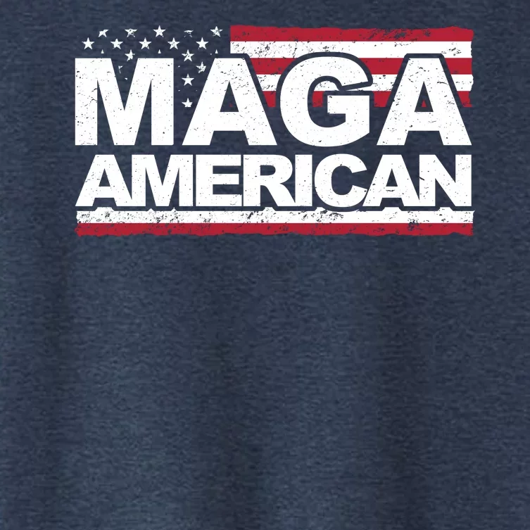 Maga American Pro Trump Flag Women's Crop Top Tee