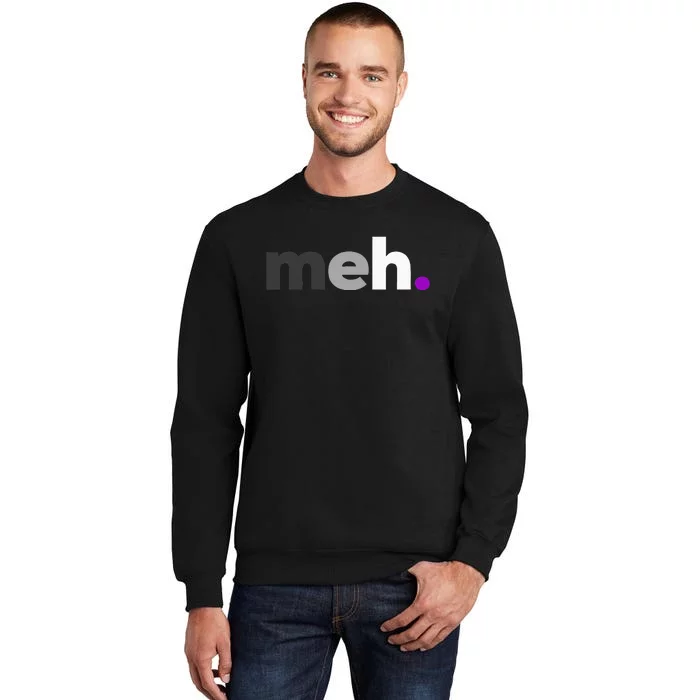 Meh. Asexual Pride LGBTQ Ace Flag Funny LGBT Asexuality Sweatshirt