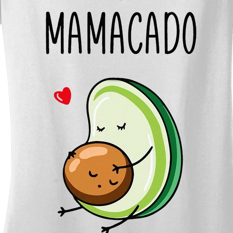 Mamacado Avocado Pregnant Mom Pregnancy Avo Women's V-Neck T-Shirt