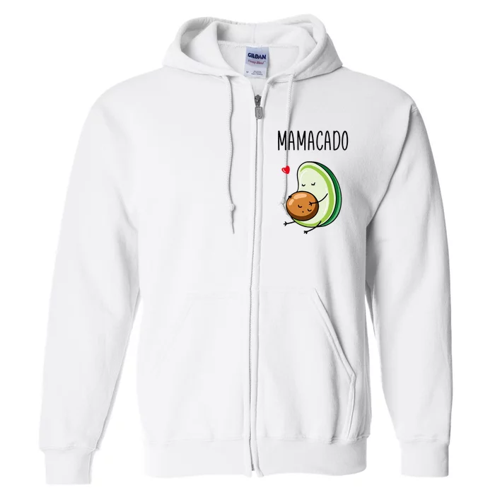 Mamacado Avocado Pregnant Mom Pregnancy Avo Full Zip Hoodie