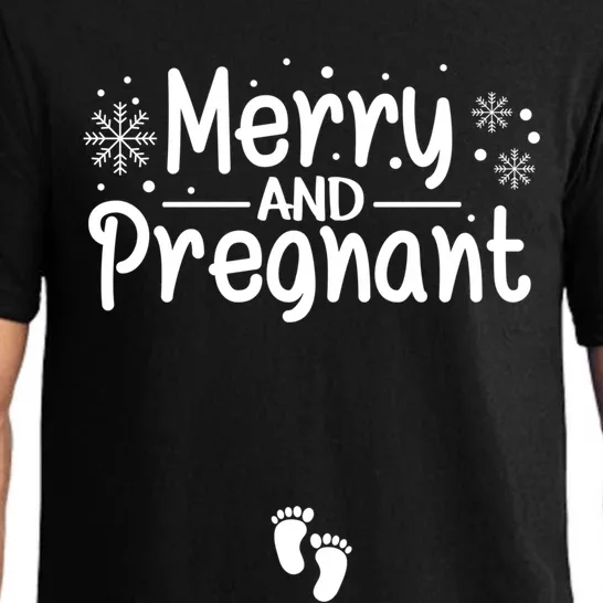 Merry And Pregnant Feet Christmas Pregnancy Reval Lover Cool Gift Pajama Set