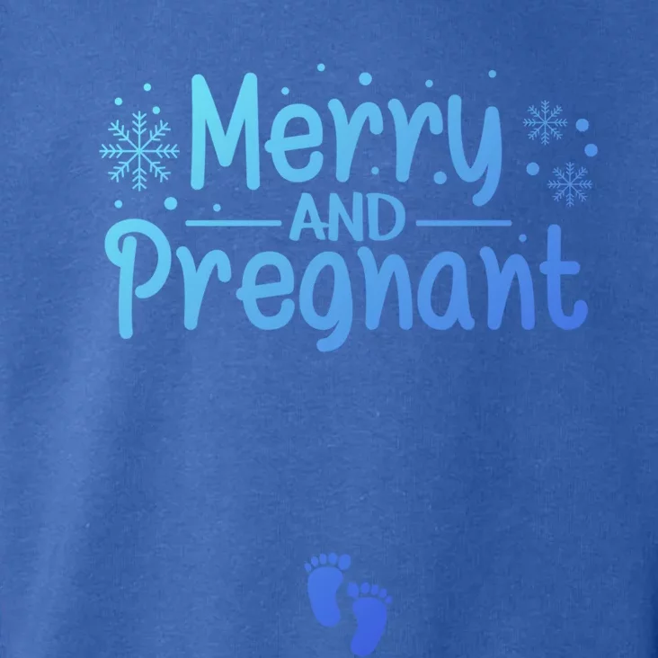 Merry And Pregnant Feet Christmas Pregnancy Reval Lover Cool Gift Toddler Hoodie