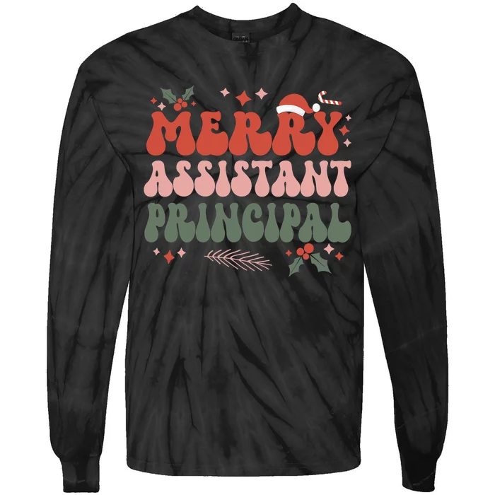 Merry Assistant Principal Christmas Assistant Principals Tie-Dye Long Sleeve Shirt