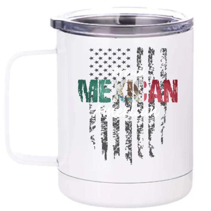 Mexican American Proud Mexican American Front & Back 12oz Stainless Steel Tumbler Cup