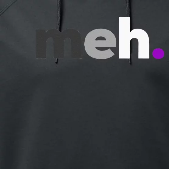 Meh Asexual Pride LGBTQ Ace Flag Funny LGBT Asexuality Performance Fleece Hoodie