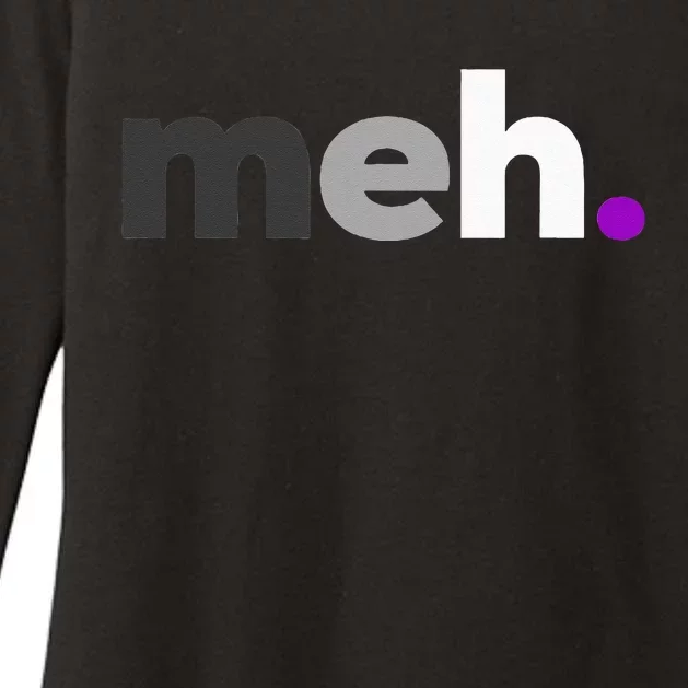 Meh Asexual Pride LGBTQ Ace Flag Funny LGBT Asexuality Womens CVC Long Sleeve Shirt