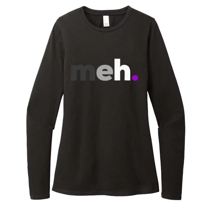 Meh Asexual Pride LGBTQ Ace Flag Funny LGBT Asexuality Womens CVC Long Sleeve Shirt