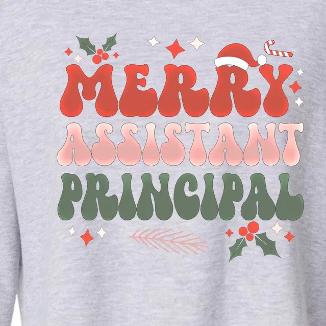 Merry Assistant Principal Christmas Assistant Principals Gift Cropped Pullover Crew