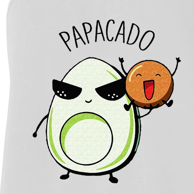 Mamacado And Papacado Couple Matching Pregnancy Announcement Women's Racerback Tank