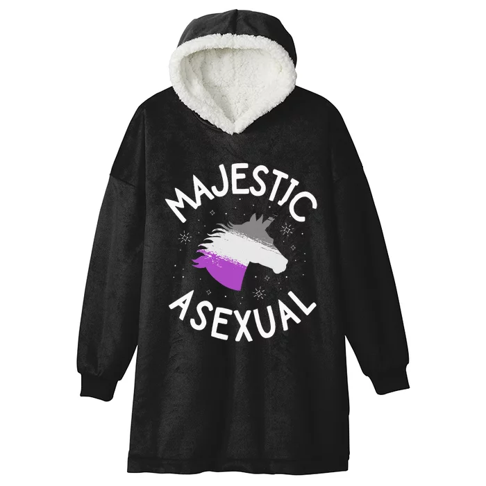 Majestic Asexual Pride Ace Unicorn Lgbtq Pride Stuff Hooded Wearable Blanket