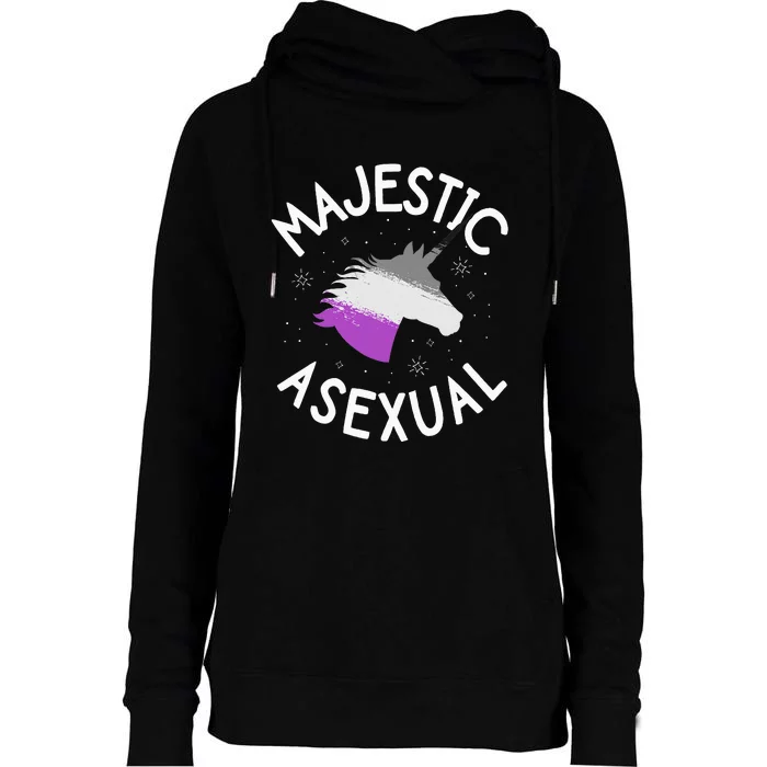 Majestic Asexual Pride Ace Unicorn Lgbtq Pride Stuff Womens Funnel Neck Pullover Hood