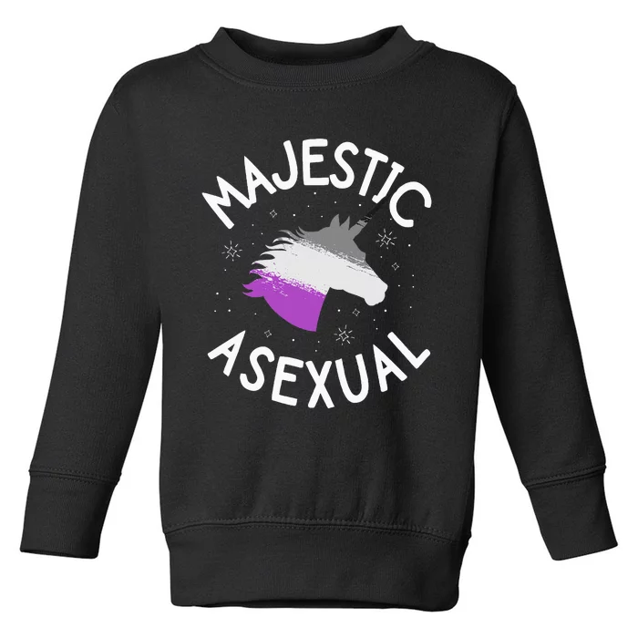 Majestic Asexual Pride Ace Unicorn Lgbtq Pride Stuff Toddler Sweatshirt