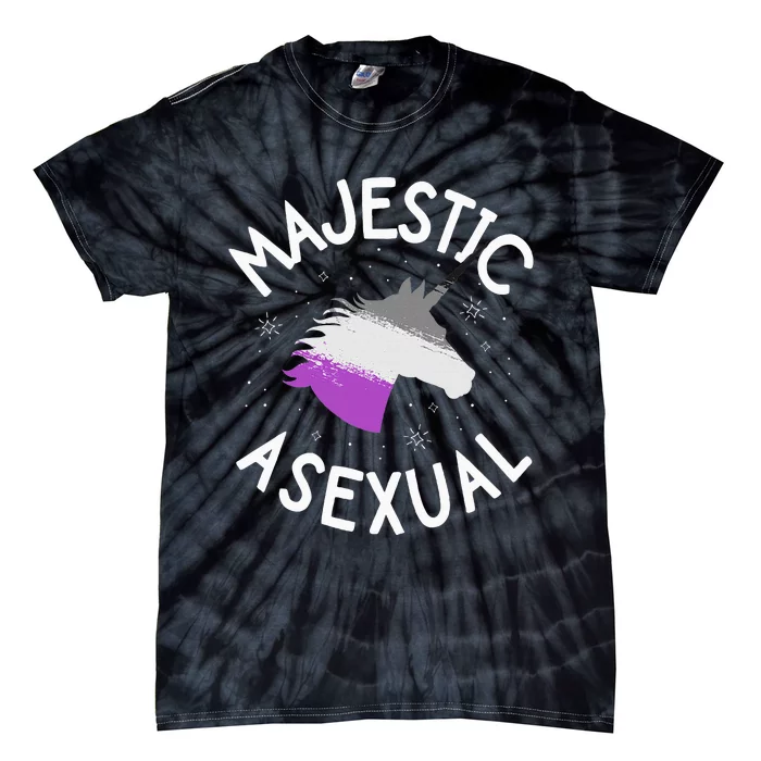 Majestic Asexual Pride Ace Unicorn Lgbtq Pride Stuff Tie-Dye T-Shirt