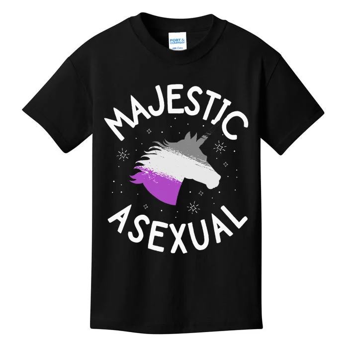 Majestic Asexual Pride Ace Unicorn Lgbtq Pride Stuff Kids T-Shirt