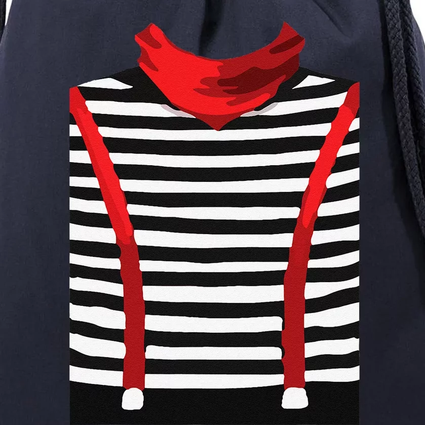 Mime Artist Performer Arts Halloween Costume Cosplay Suit Drawstring Bag