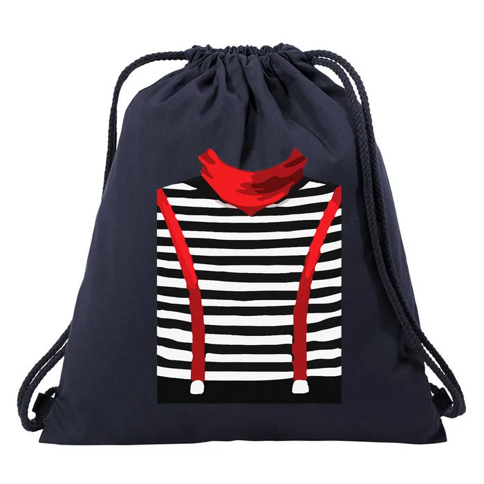 Mime Artist Performer Arts Halloween Costume Cosplay Suit Drawstring Bag