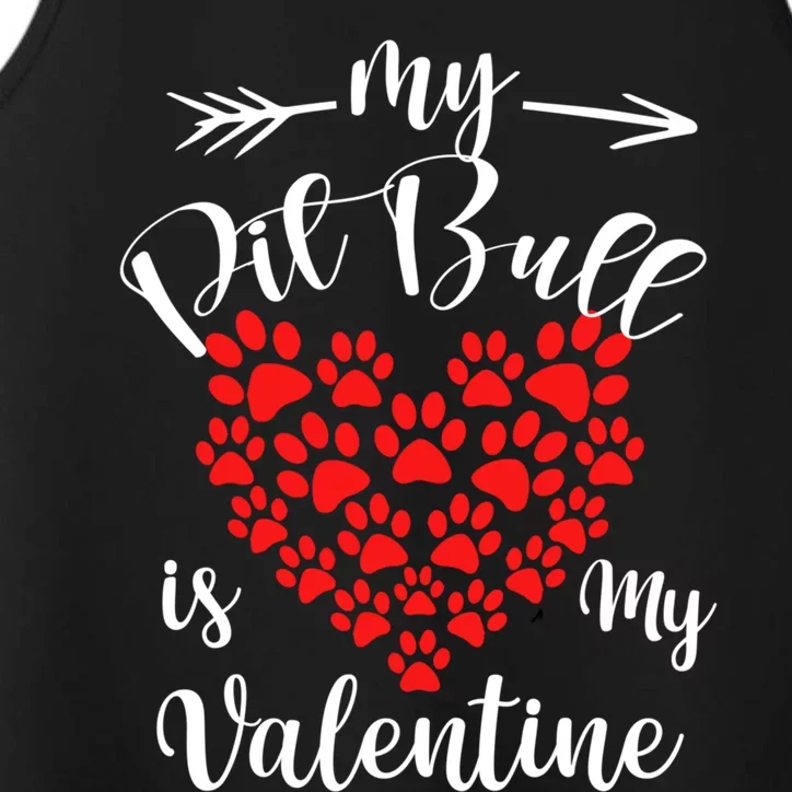 My American Pit Bull Terrier Is My Valentine American Pit B Meaningful Gift Performance Tank