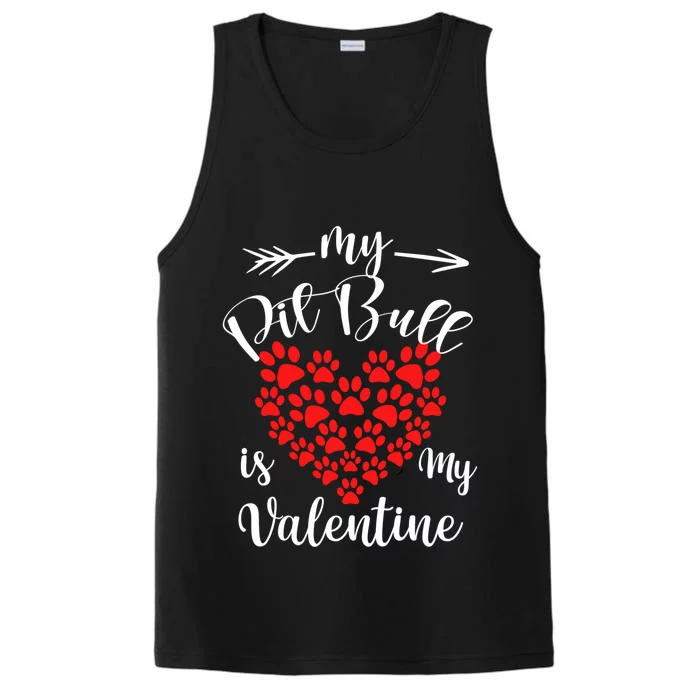 My American Pit Bull Terrier Is My Valentine American Pit B Meaningful Gift Performance Tank