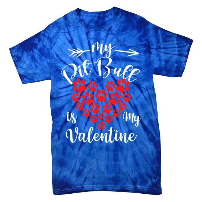 My American Pit Bull Terrier Is My Valentine American Pit B Meaningful Gift Tie-Dye T-Shirt