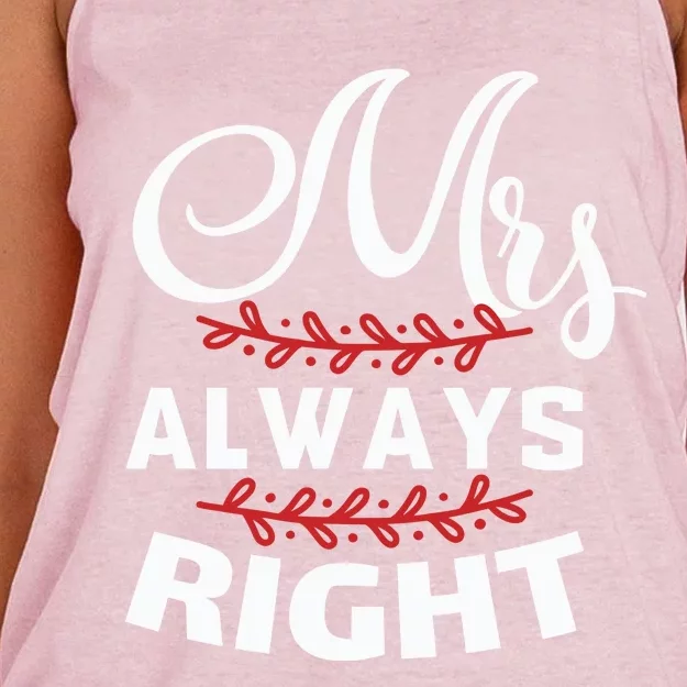 Mrs Always Right Women's Knotted Racerback Tank