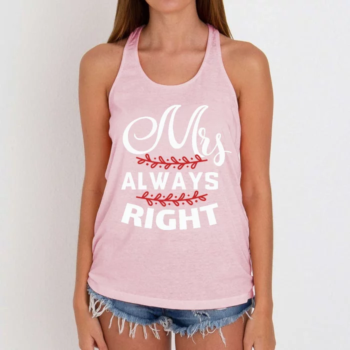 Mrs Always Right Women's Knotted Racerback Tank