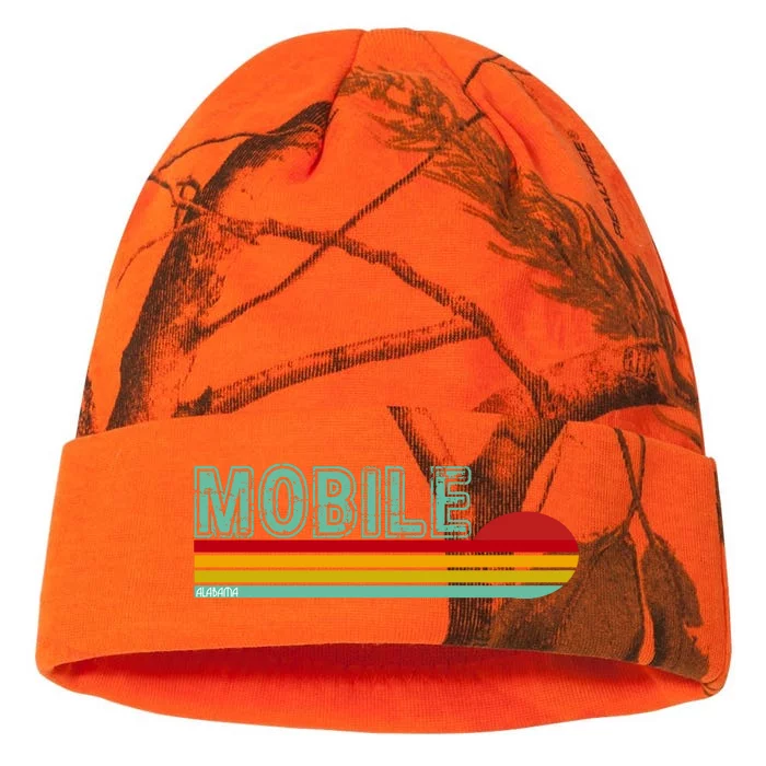 Mobile Alabama Retro Sunset Kati - 12in Camo Beanie