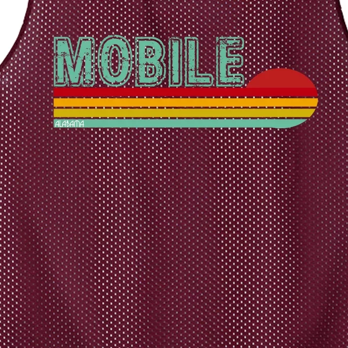 Mobile Alabama Retro Sunset Mesh Reversible Basketball Jersey Tank